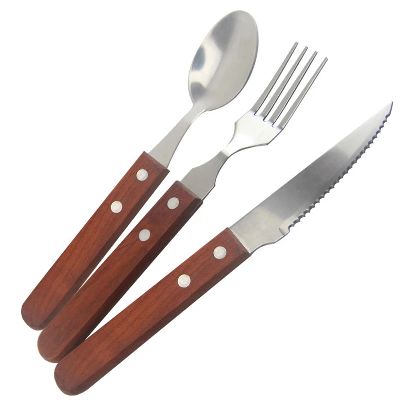 Wood cutlery set  (4)