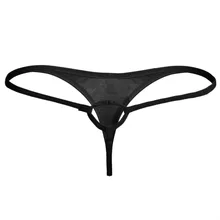 Дизайнерские сексуальные мужские стринги с низкой талией с отверстием для пениса, бикини, трусы, нижнее белье, трусы