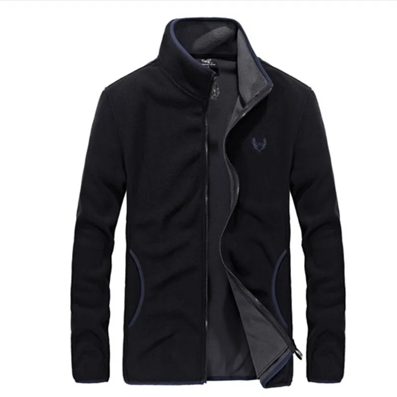 creepy and BOROR new men's soft shell polar fleece hoodie sweatshirt blue denim men's hip hop size