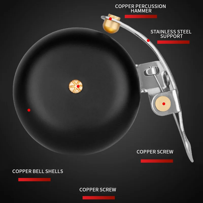 Винтажные классические велосипедные колокольчики, медный алюминиевый сплав, велосипедный руль, звонок, кольцо, громкий звук, рупор, компас, Предупреждение льная сигнализация безопасности RR7053