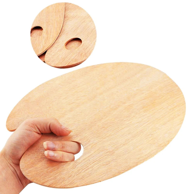 8 дюймов х 12 дюймов Дерево художника палитра для рисования(3-Pack