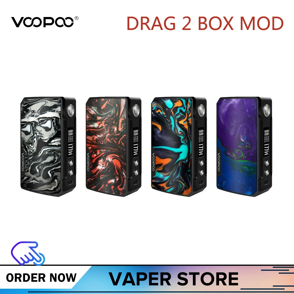 Оригинальный бокс-мод VOOPOO DRAG 2 177 Вт Resin Vape Mod электронная сигарета испаритель Vs 117
