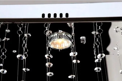 MLuxurious современный кристалл лампы гостиной огни ресторан хрустальная люстра освещение занавес огни рыбалка линия лампа