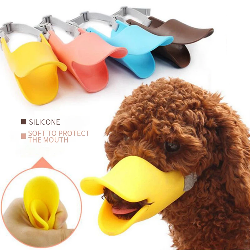 

Dog Muzzle Silicone Cute Duck Mouth Mask Muzzles Bark Bite Stop Small Dog Anti-bite Masks for Dogs Products Pets Accessories