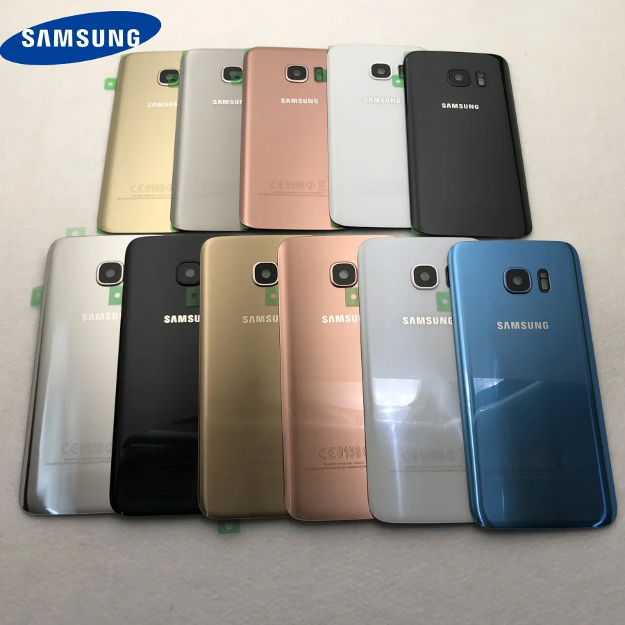 

S7 Battery Back Cover Glass For Samsung Galaxy S7 G930 G930F SM-G930F S7 Edge G935F G935 Back Battery Cover Glass Housing