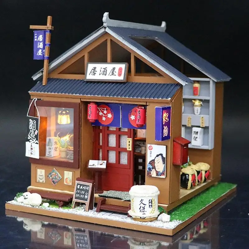 Diy деревянный кукольный дом кукольные домики миниатюрная кукольная мебель набор игрушек для детей Рождественский подарок