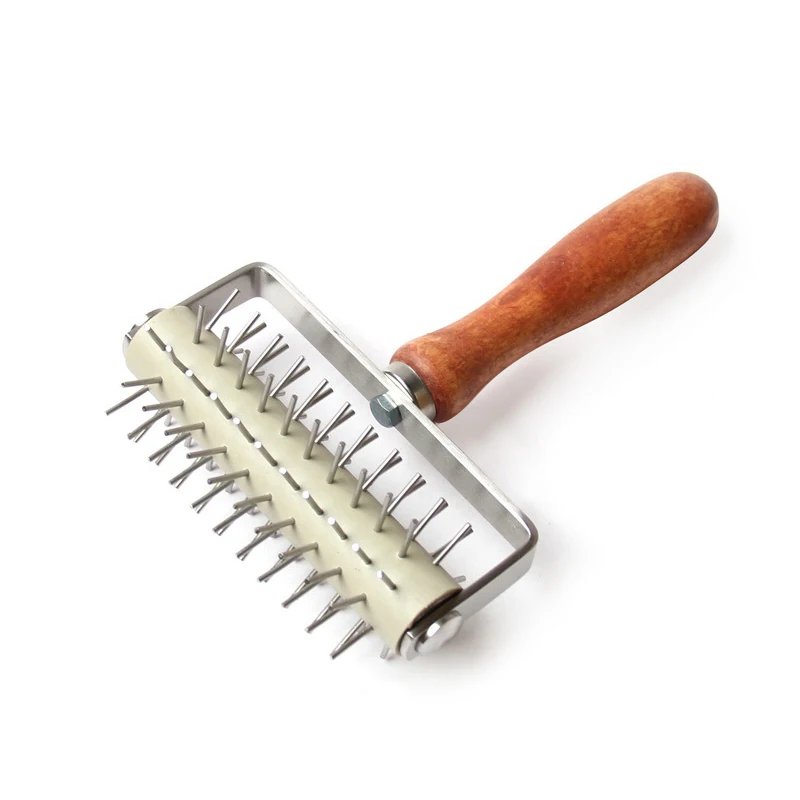 1Pcs Stainless Steel Wheel Pizza Bread Needle Punchers Roller Pie Pastry Dough Pitter Durable Wooden Handle Creative Pizza Tool 1Pcs Stainless Steel Wheel Pizza Bread Needle Punchers Roller Pie Pastry Dough Pitter Durable Wooden Handle Creative Pizza Tool