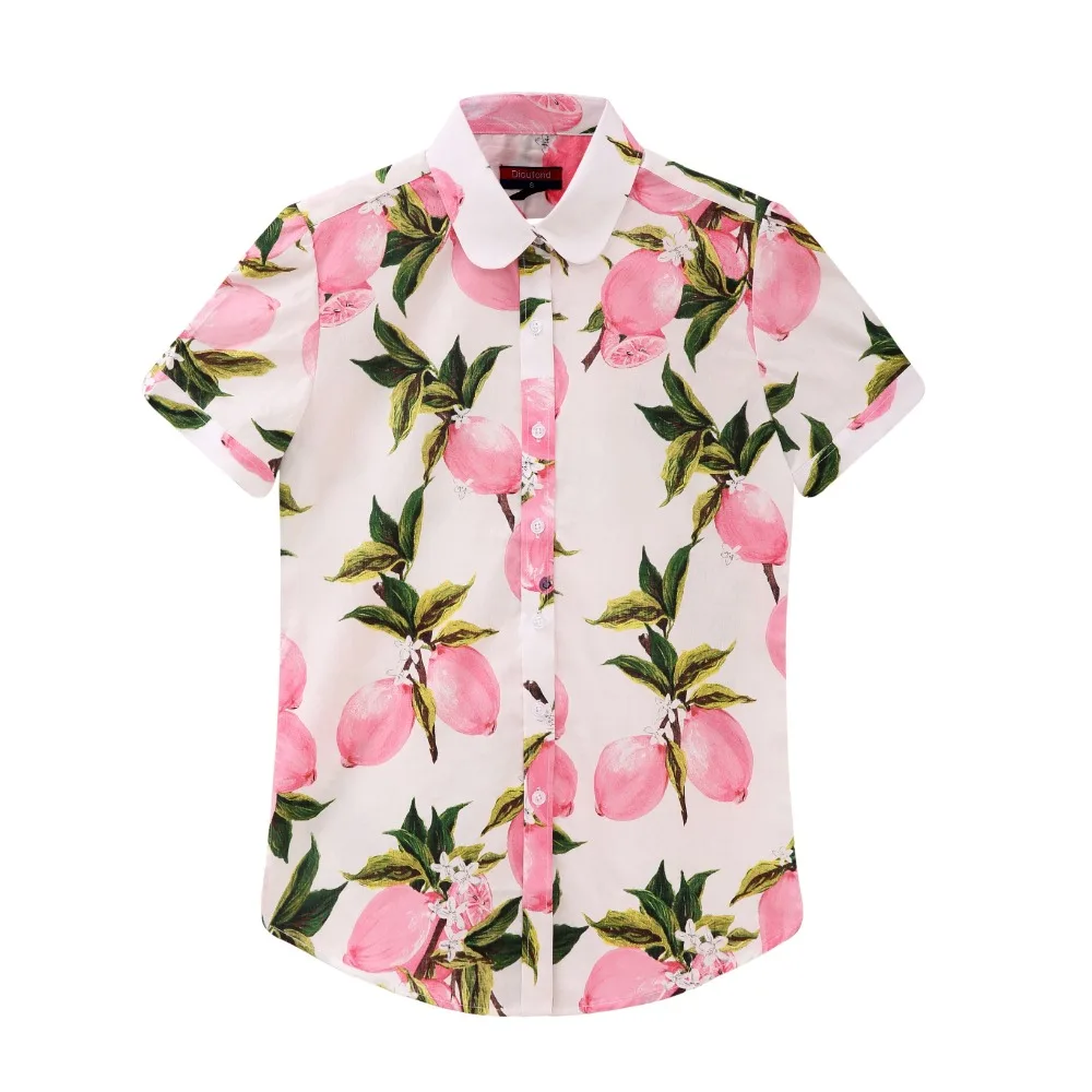 Женская летняя рубашка с коротким рукавом и отложным воротником|blusa women|blusas plusblouses