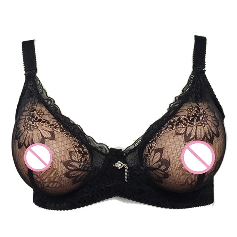 Silicone Breast Form Bra Artifical Breasts Bra Crossdresser Shemale Drag Queen Transvestite Fake Boobs Mastectomy Bra Black 34C