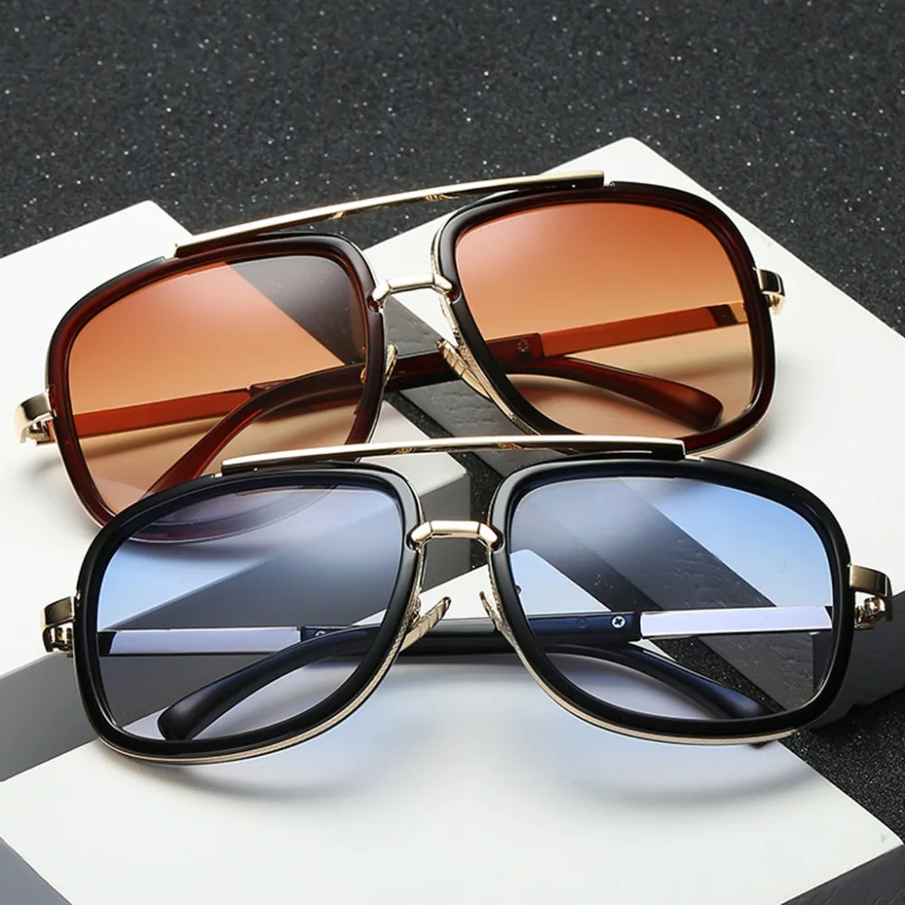 Buy Women Men Unisex Flat Top Sunglasses Square Frame