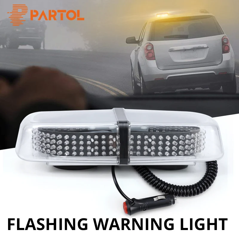 

Partol Universal Car Strobe Light 12V Security Alarm Strobe Signal Warning Light LED Lamp Flashing Light 1PC High Quality