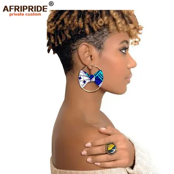

african fashion style earring for women AFRIPRIDE handmade ankara print women ear wear A1928002
