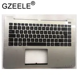 GZEELE Новый palmrst для ASUS S400 s400c s400ca ноутбук C крышкой с клавиатурой ободок верхний регистр серебро