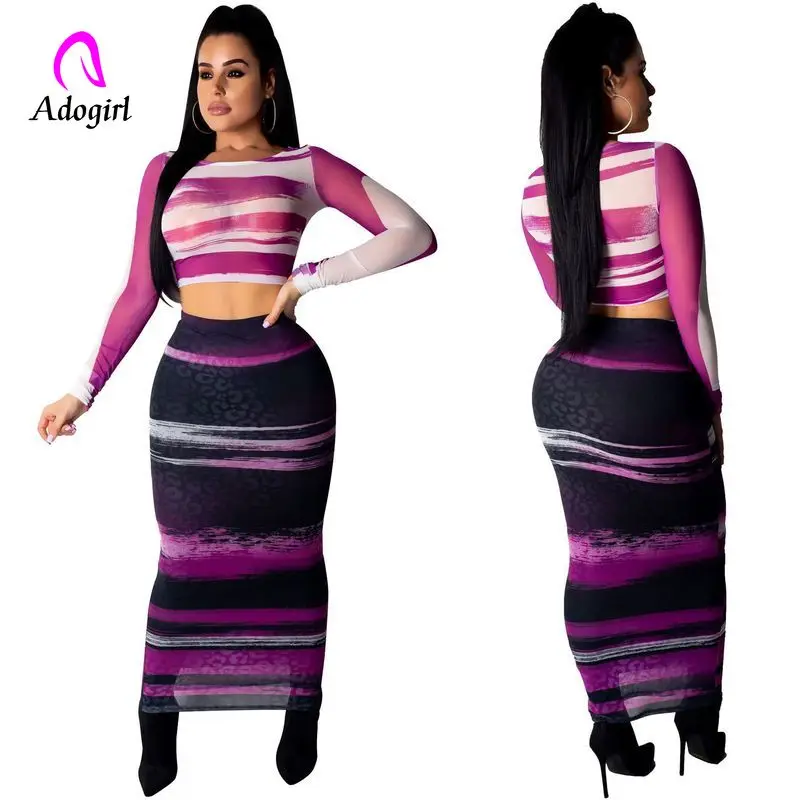 

Soft Mesh Women Dress Summer Stripe Bodycon Dress Vestidos Ladies Ankle Length Dress Plain Jersey Stretch Basic 2 Pieces Dress