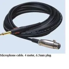 ship.1pc. Микрофонный кабель 4 м. Разъем 6,5 мм. Разъем для подключения микрофона. Кабель 4 м KTV