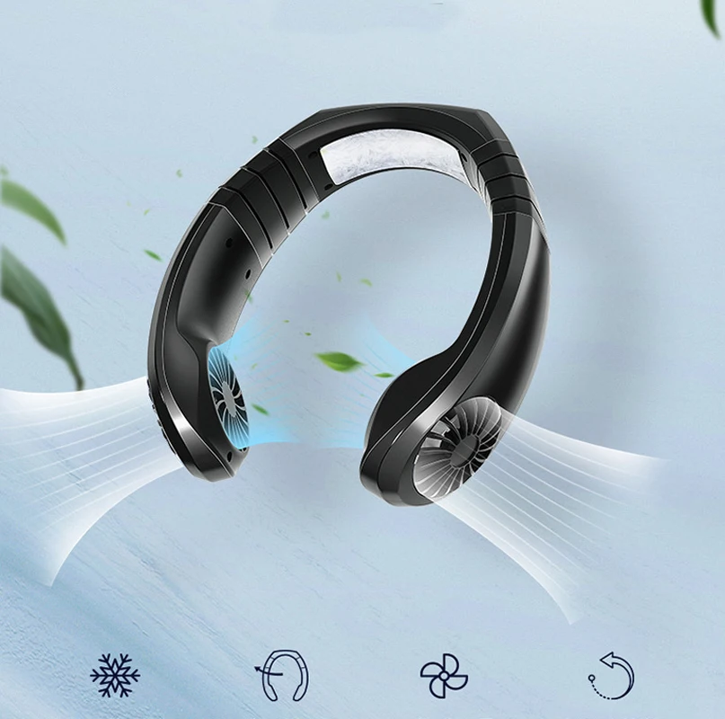 

Arctic Neck Cooler Fan Hands Free Fan Mini Neck Portable Cooler Adjustable Sport Neck Band Dual Cooler Fan