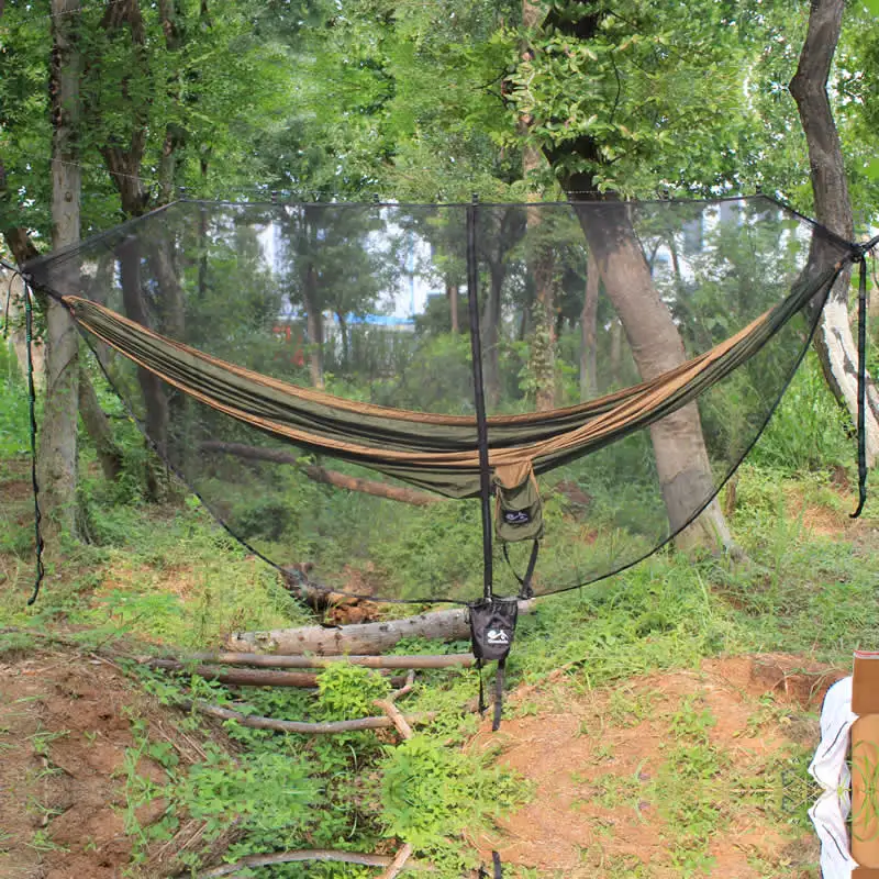 Mosquito Bug Net For Hammock Parachute Fabric Portable Ultralight With Folding Bag Indoor Outdoor Camping Gear