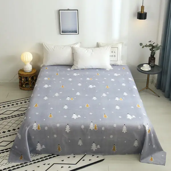 New 3 Pcs Bedding Set Polyester/Cotton Bed Sheet Flat Sheet+ 2 Pcs Pillowcase Bedsheet Queen King Full Twin 230*230cm Sabanas - Цвет: 5T-5