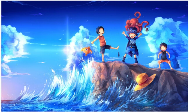 Custom Papel De Parede Infantil Large Murals World One Piece For