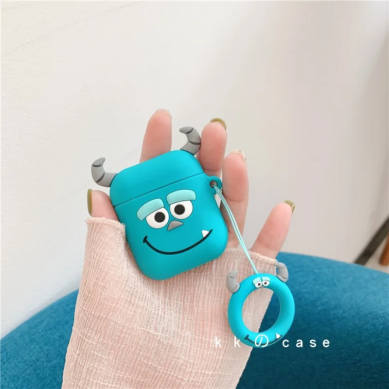 Мультфильм Беспроводной Bluetooth мягкий силиконовый «Университет монстров» Майк Салли наушники чехол для Apple AirPods зарядный чехол для наушников