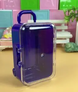 20 штук Мини багажник чемодан Чемодан чемодан детские игрушки, куклы аксессуары конфеты в подарочной коробке подарок на день рождения ящик kis Свадебный декор - Цвет: dark blue