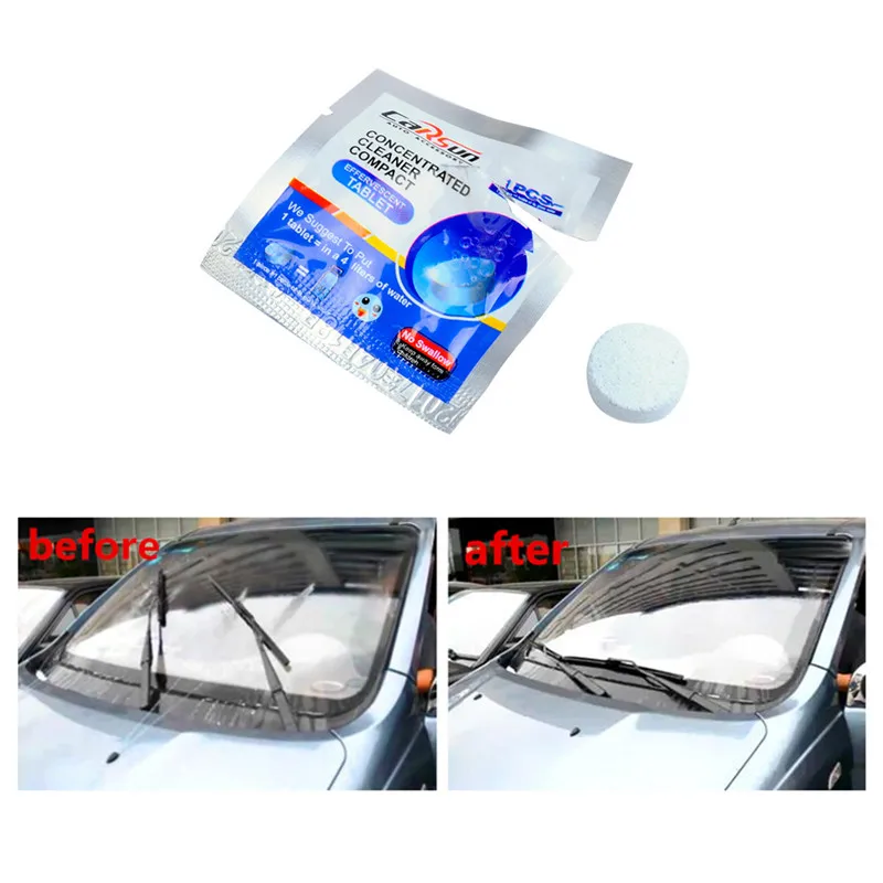 

4Pcs/Set Auto Glass Cleaner,Solid Wiper Fine Car Windshield Glass Cleaner Car Auto Window Cleaning Screenwash Concentrate Sheet