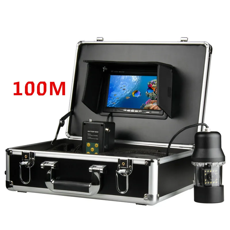 

7" LCD Underwater Fishfinder 360 Degree Rotating Camera Fish Finder Fish Detector Monitor 100M