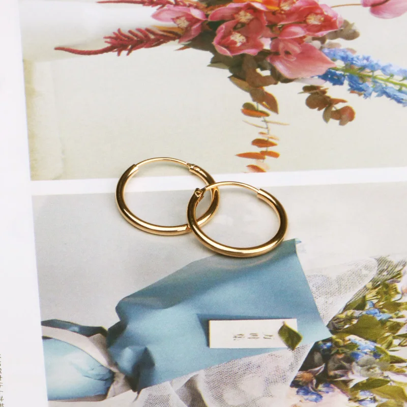 Золотая, серебряная, круглая 1,8 см маленькая серьга-кольцо для женщин, медное модное ювелирное изделие,, серьги, подарки для женщин, аксессуары