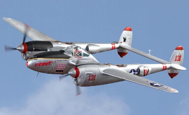 Летная линия P38 Lightning RC Warbird PNP FLW03 - Цвет: silver