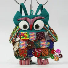 Модный детский подарок, универсальный рюкзак с аппликацией Совы! большой рюкзак для девочек и мальчиков, универсальные парусиновые рюкзаки в консервативном стиле