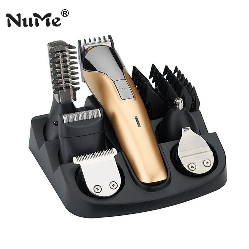 

NuMe 6 in 1 rechargeable hair clipper professional electric hair trimmer beard electric razor powerful hair shaving Styling Tool