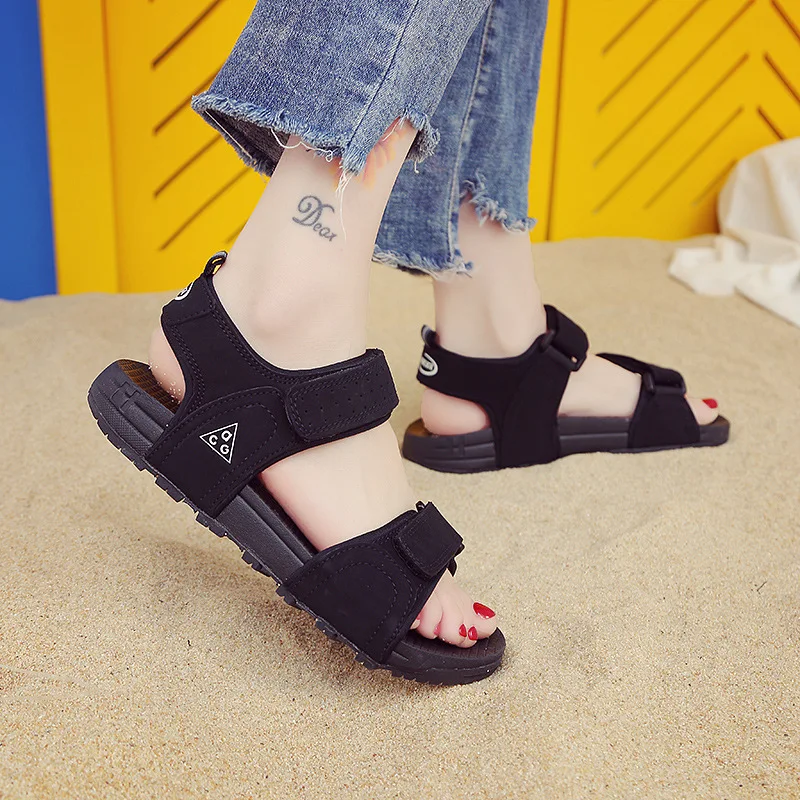 

Sandals Men Shoes 2019 Gladiator WoMen's Sandals Roman WoMen Shoes Summer Flip Flops Gray Black Flat Sandals Large Size