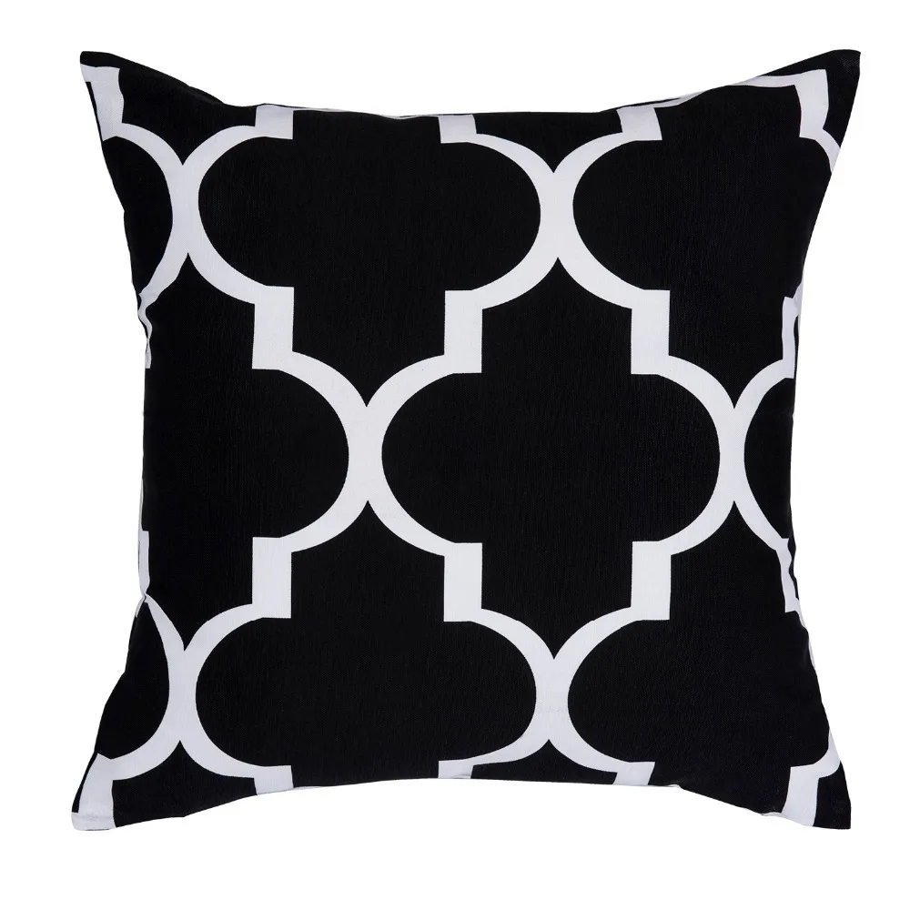 Black Pillow Geometric Cushions Decorative Throw Pillows Sofa Cushion