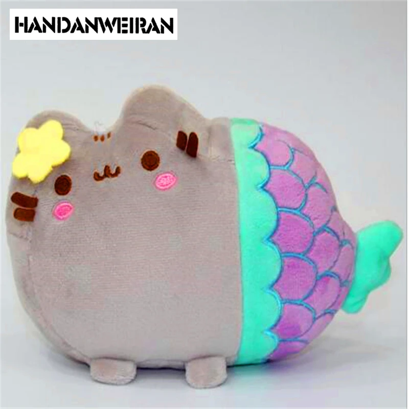 

2018 NEW 20CM / PCS 8 inch mermaid greedy cat plush dolls beautiful fish models plush toys hot selling