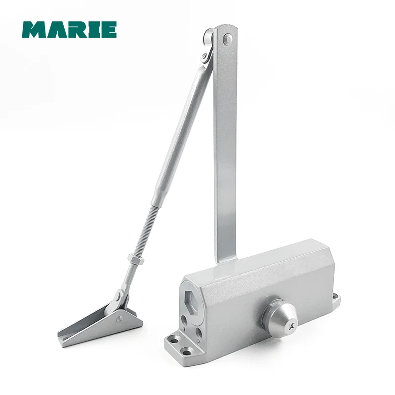 Silver Color 1303D Aluminum Alloy Door Closer 40kg-65kg Automatic Hydraulic Door Closer
