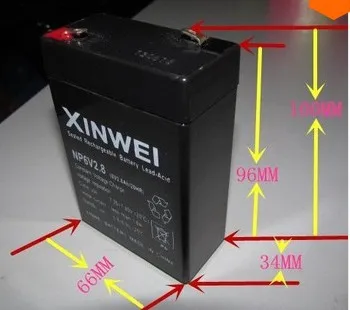 

Free shipping 1pcs 6V 2.8Ah lead acid battery rechargeable battery electronics said the battery Electric toys, lantern battery