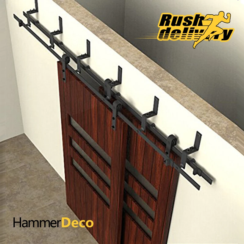 Buy 5 to 10FT sliding barn door track top black