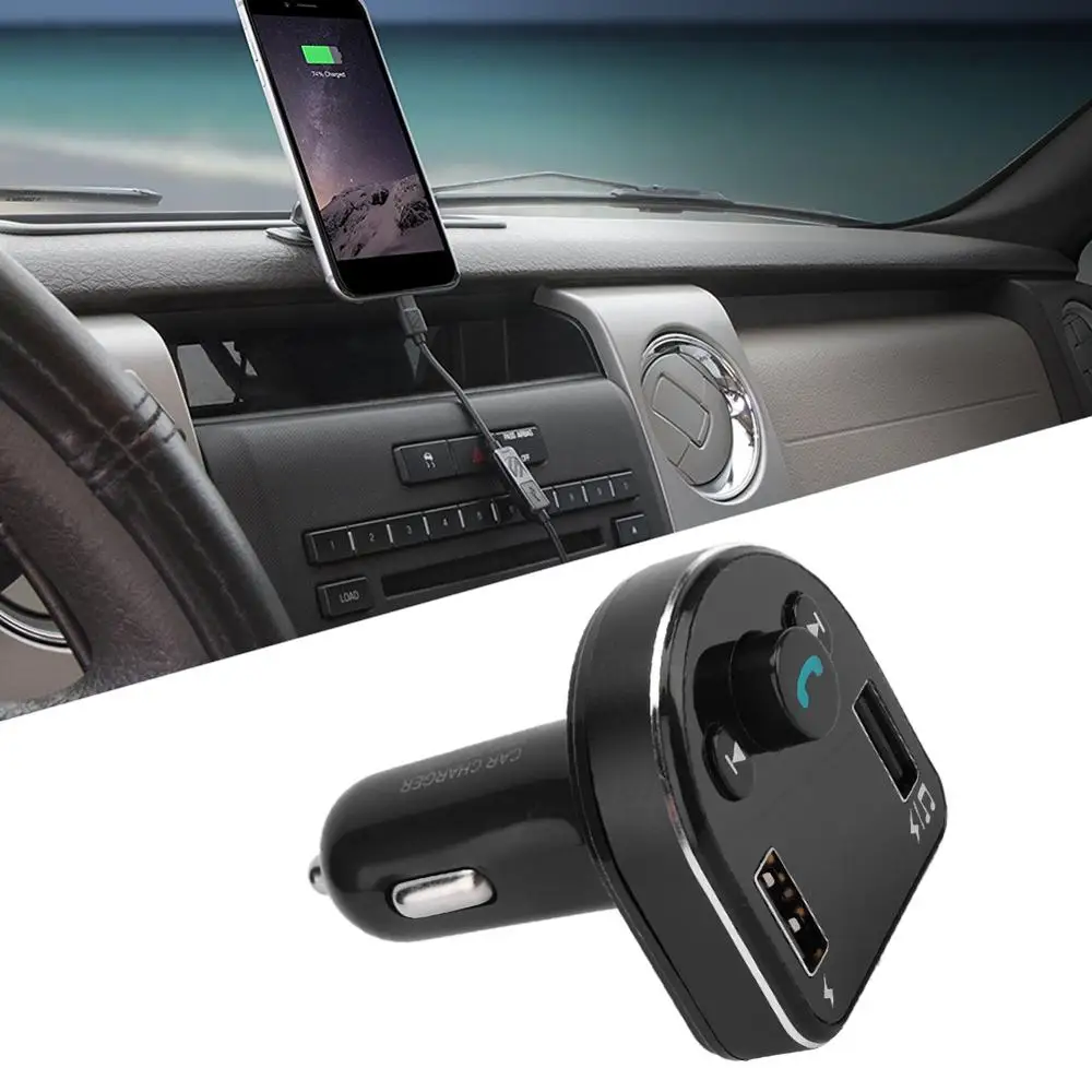 Универсальный автомобильный музыкальный MP3 плеер с поддержкой Bluetooth 12 24 В двойным
