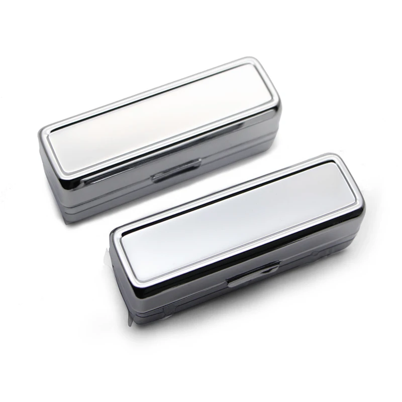 Blank Lipstick case with mirror metal silver lipstick storage 50piecs