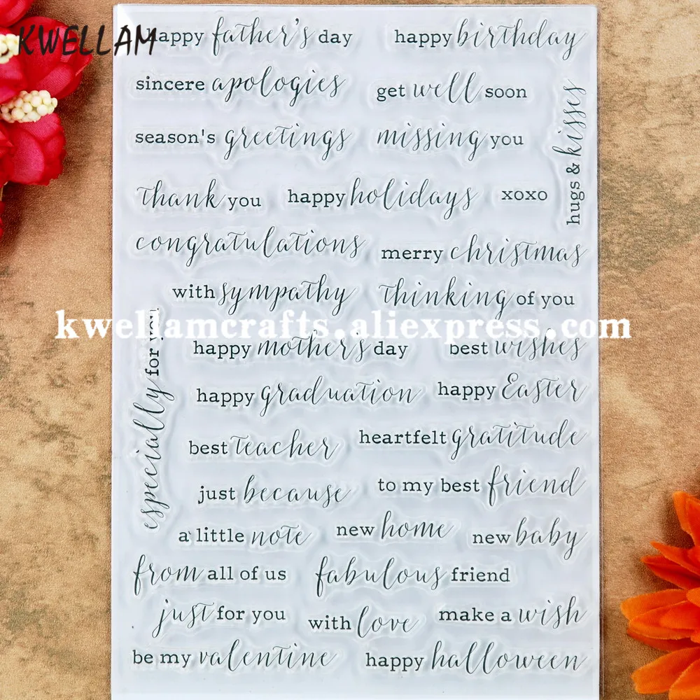 

Words Happy Father's Day Birhday Holiday Halloween Scrapbook photo cards rubber stamp clear stamp transparent stamp 9052246