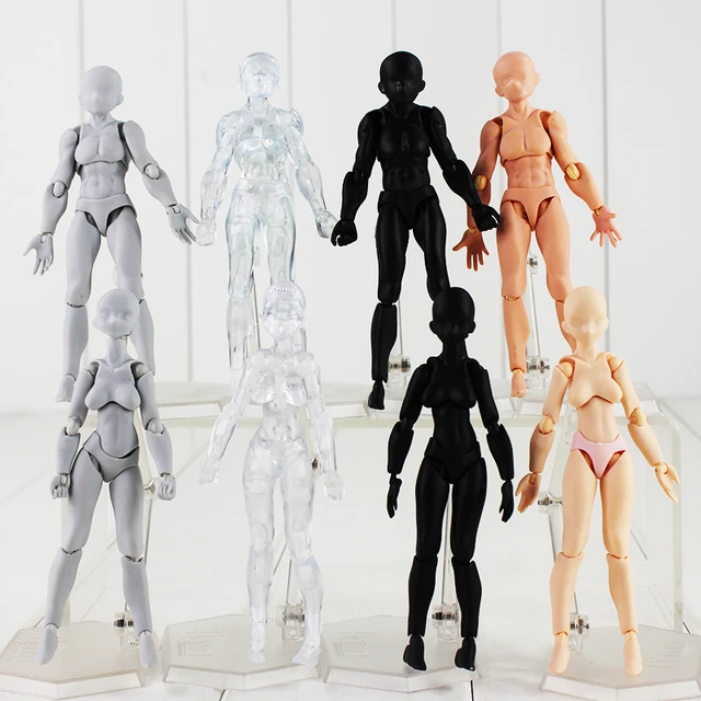 Archetipo Action Figures He She Body Kun Chan Grey Black Skin Clear Male  Female Model Toys - AliExpress