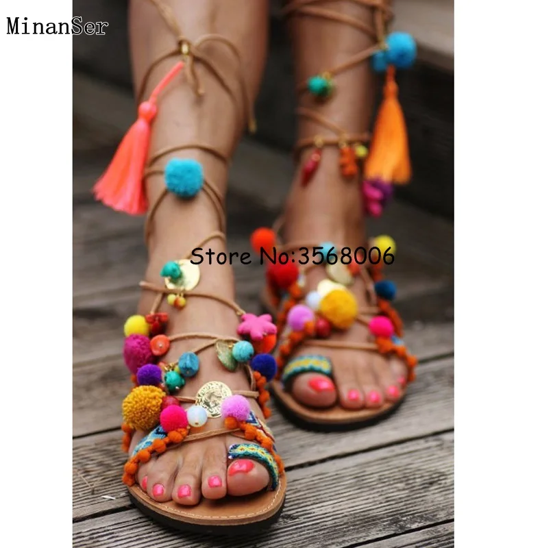 handmade tie up gladiator sandals