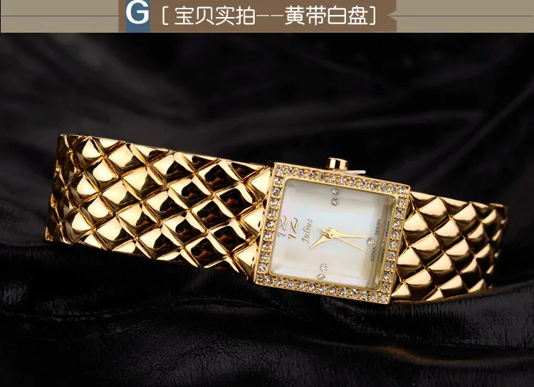 Julius женские часы Япония кварцевые часы тонкой моды платье браслет цепочка нержавеющая сталь бизнес девушки подарок на день рождения коробка