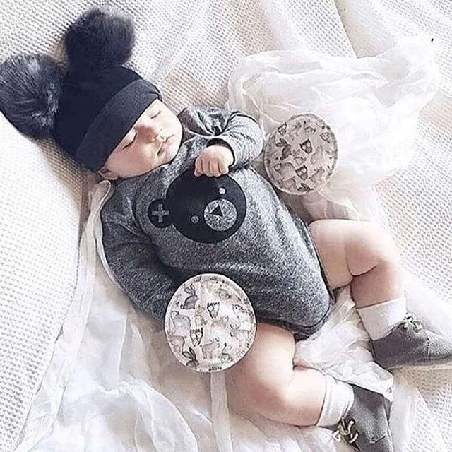 

TinyPeople Bear baby Bodysuit Spring Long sleeve Jumpsuit Infant bebe boys Clothing Baby Birthday Gift Bobo Choses Tiny Cottons