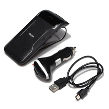 

Wireless Bluetooth Handsfree Car Kit Speakerphone Sun Visor Clip 10m Distance For iPhone Smartphones with Car Charger Hands Free
