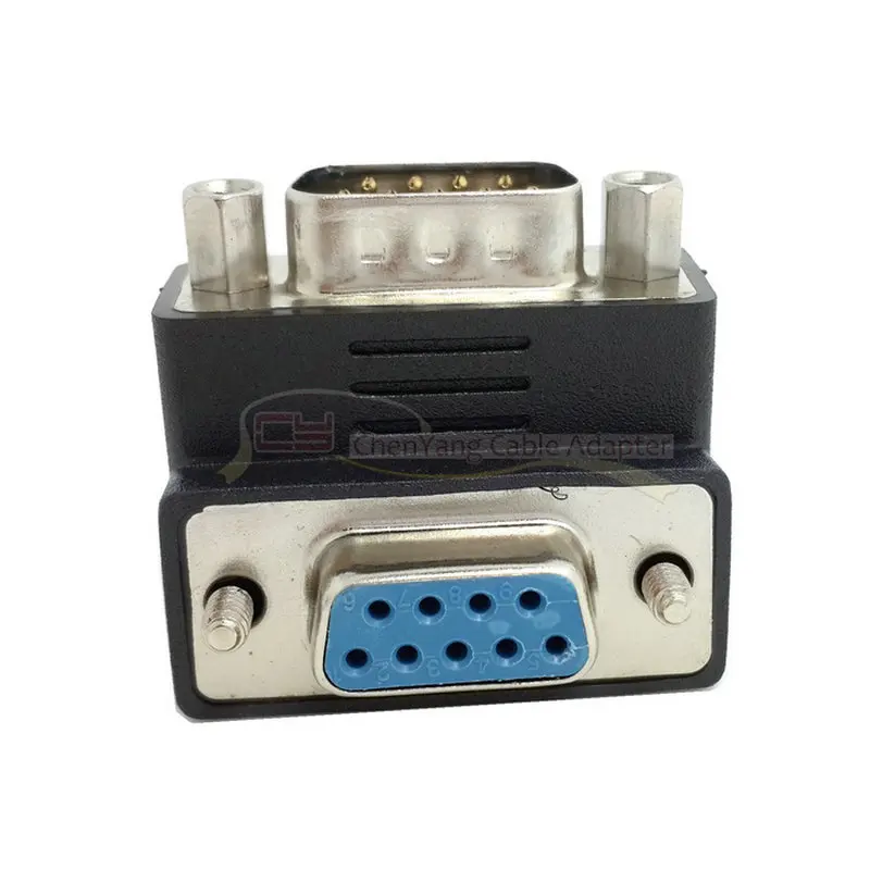 

5pcs DSUB RS232 9PIN MALE TO FEMALE DOWN RIGHT ANGLED 90 Degree Extension adapter  wholesale