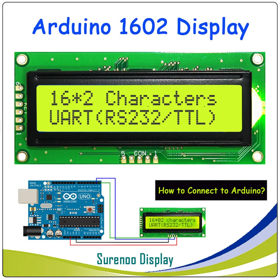Uart Cmos Serial 1602 162 162 Character Lcd Module Display Lcm For