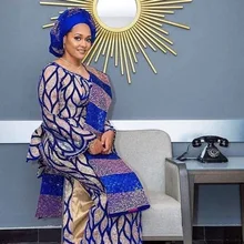 Африканская кружевная ткань, Высококачественная бархатная Тюлевая кружевная ткань, французская чистая кружевная ткань с камнями для вечернего платья KS2763B-1