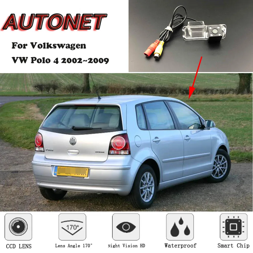 Камера заднего вида AUTONET для Volkswagen VW Polo 4 2002 ~ 2009 MK4 9N 4Q 9N3 хэчбек/камера номерного