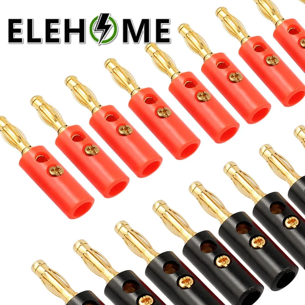 1/2/10pcs 4mm Banana Plug Audio Speaker Screw Banana Plugs Connector